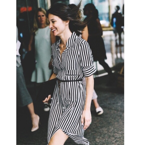 Zara Basic Striped Shirt Dress - Picture 2 of 5